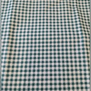 Green Gingham Fabric 25x36 Remnant Cotton Blend Farmhouse Craft Rustic